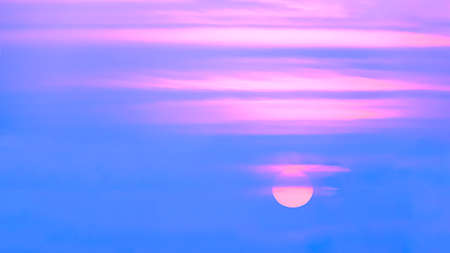 Soft image of pastel sunset sky background in evening timeの写真素材