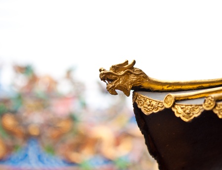 Dragon on the roof of the temple.の写真素材
