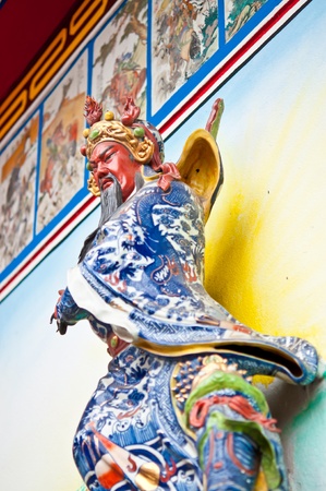 Statue Guan Yu gods in temple.の写真素材