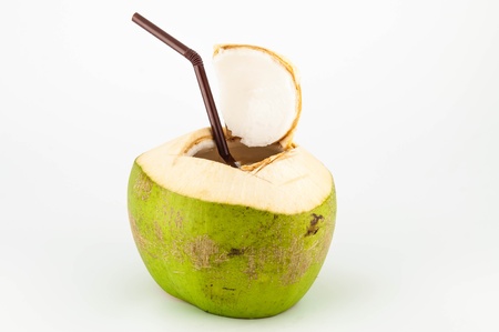 Fresh coconut drink.の写真素材