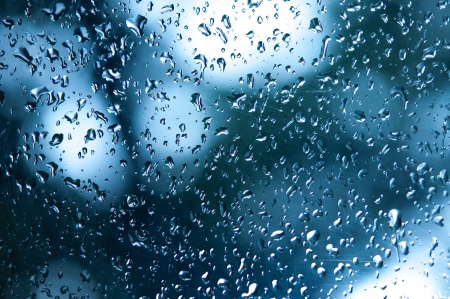 rain on glassの写真素材