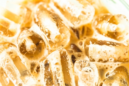 iced coffee with straw in plastic cupの写真素材