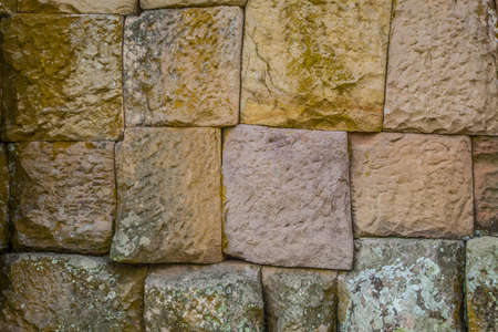 textures of sandstone wallsの写真素材