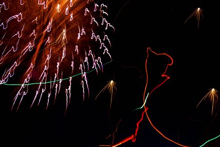 Christmas and newyear party sparklerの写真素材