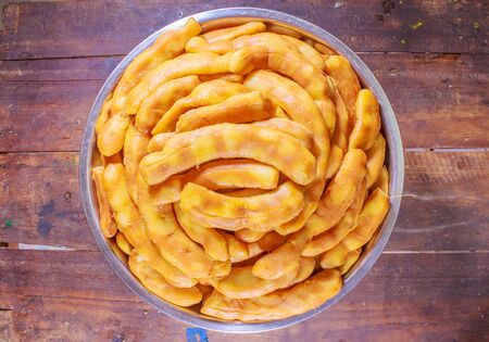 crystallized tamarind background in thai landの写真素材