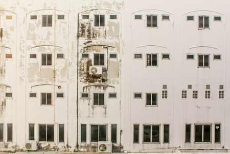 Window on the old wallの写真素材