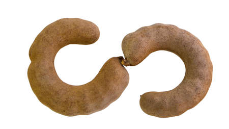 Sweet tamarind isolated on white background.の写真素材