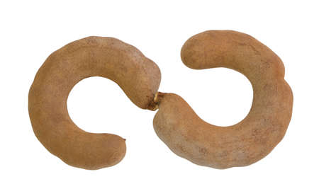 Sweet tamarind isolated on white background.の写真素材