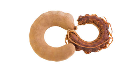Sweet tamarind isolated on white background.の写真素材