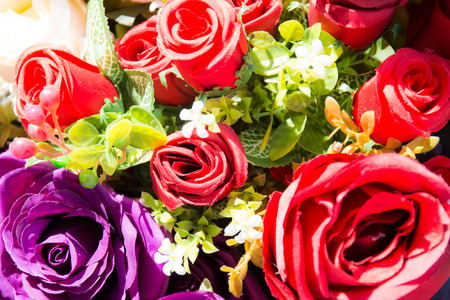 Beautiful rose of artificial flowers, Artificial Pastel rose flowersの写真素材