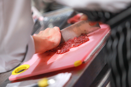 Chef cooking food in the kitchen, Chef preparing foodの写真素材