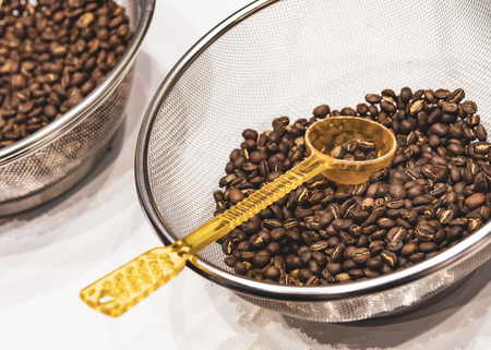 Roasted coffee beansの写真素材