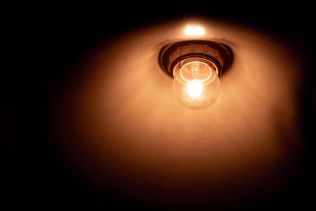 Tungsten lamp bulb, vintage design styleの写真素材