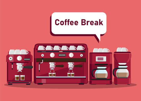 Coffee break of coffee cafe Vector illustration isolatedのイラスト素材