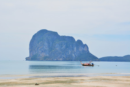 Sea sand beach in thailandの写真素材