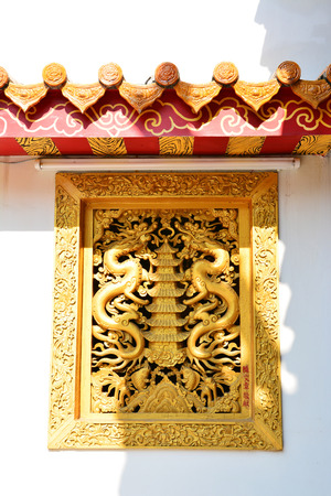 Chinese temple windowの写真素材