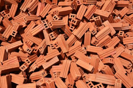 Red bricks stack background
