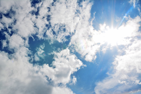 blue sky with white clouds background