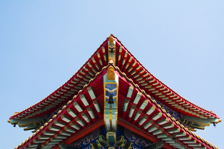 Chinese temple roof detail background