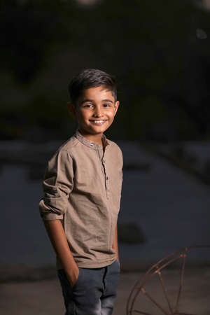 Happy cute indian / Asian Childの写真素材