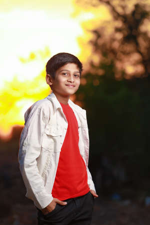 Portrait of a Smiling, Handsome Little Boy