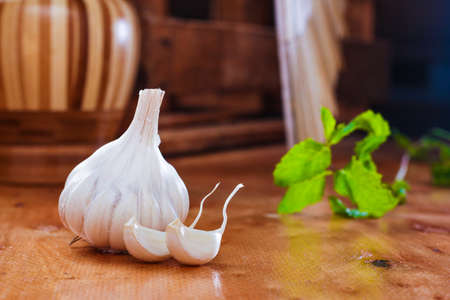 garlic , coriander and ginger indian food recipesの写真素材