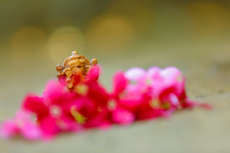 Celebrate lord ganesha festival. Lord ganesha scluptureの写真素材