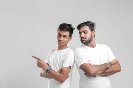 young indian man multi expressionの写真素材