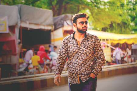 young indian man multi expression