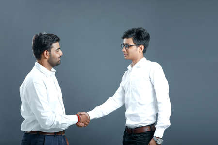 Young indian business man showing expressionの写真素材