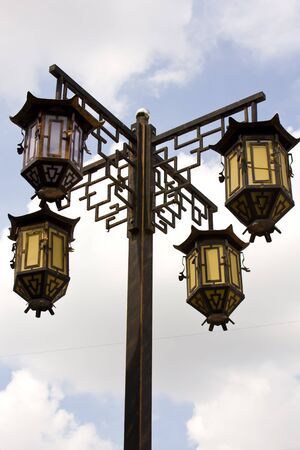 Chinese garden lampの写真素材