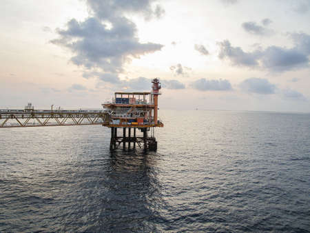 Offshore oil and gas wellhead platform in gulf of thailaind