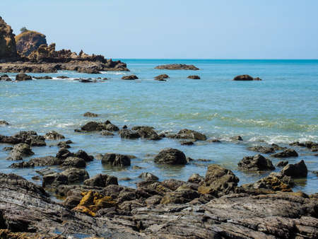 LANTA ISLAND a wondrous place, the back stone and lighthouse in backgroundの写真素材