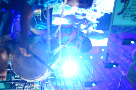 Performers on stage, Navratri Celebrations, Mumbaiのeditorial素材