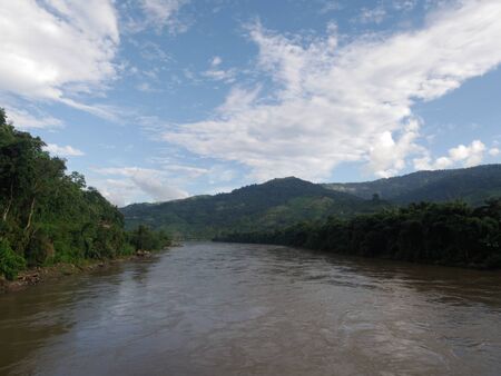 Subansiri River passing through Daparijoのeditorial素材