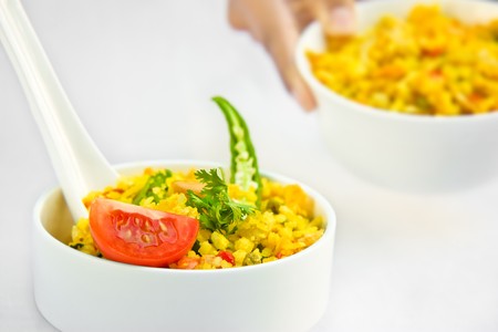 Decorating delicious foodの写真素材