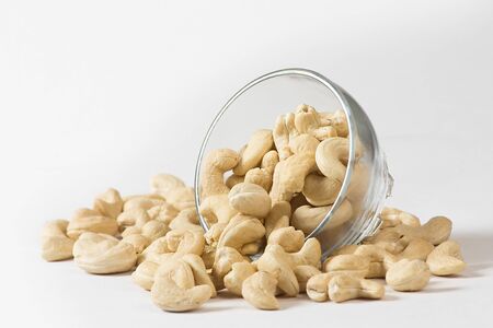 A Pile of raw cashew nuts, A healthy food sourceの写真素材