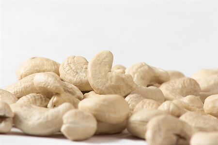 A Pile of raw cashew nuts, A healthy food sourceの写真素材