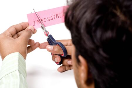 Make I m possible to impossible by cutting の写真素材