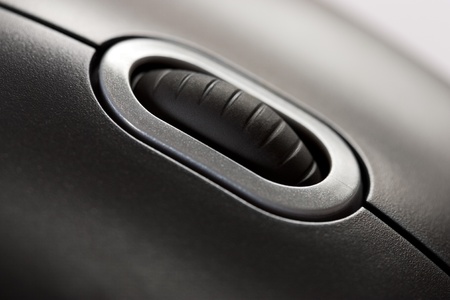 Close-up of a black mouseの写真素材