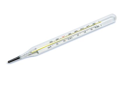 Medical thermometer isolated on white background with