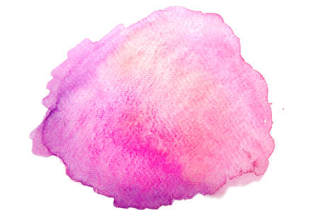 Hand painting pink and violet
watercolor on white background.の写真素材