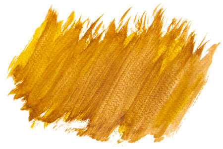 Hand painted brown and yellow watercolor texture background.の写真素材