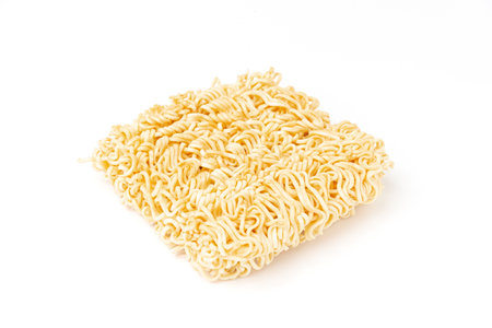 Instant noddle isolated on whiteの写真素材