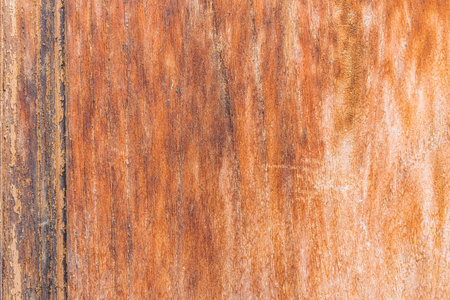 Stained wooden background, rustic wood planks texture top view.の写真素材