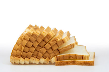 Fresh toast wheat bread sliced isolated on white background with clipping path,