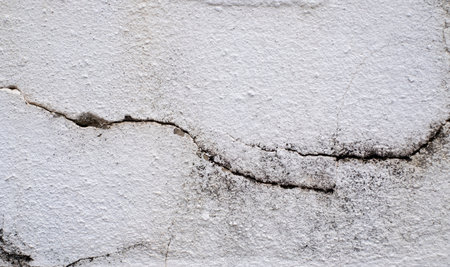 Close-up of Cracked concrete wall texture, Cement background not painted in vintage style for...