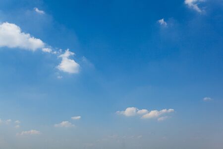beautiful blue sky and white clouds after rainの写真素材