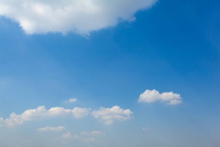 beautiful blue sky and white clouds background and wallpaper design ideasの写真素材