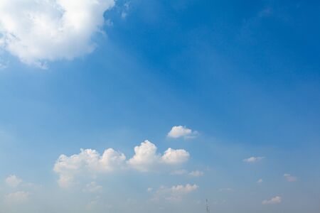 the city beautiful blue sky and white clouds background and wallpaper design ideasの写真素材
